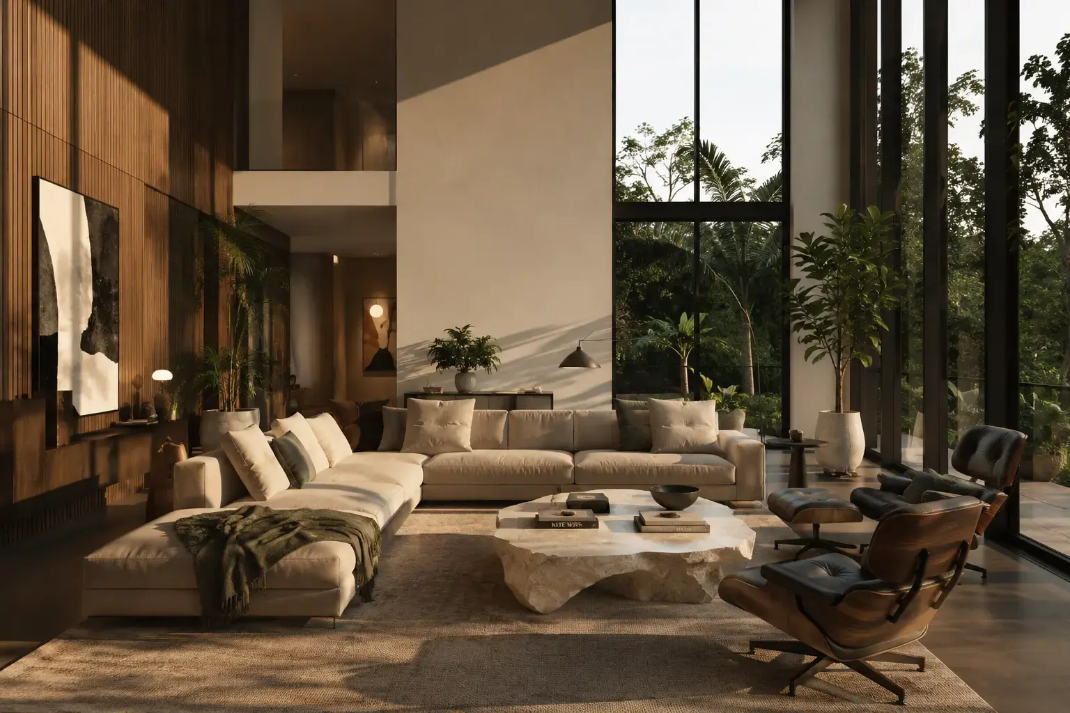 A warm, considered interior living space