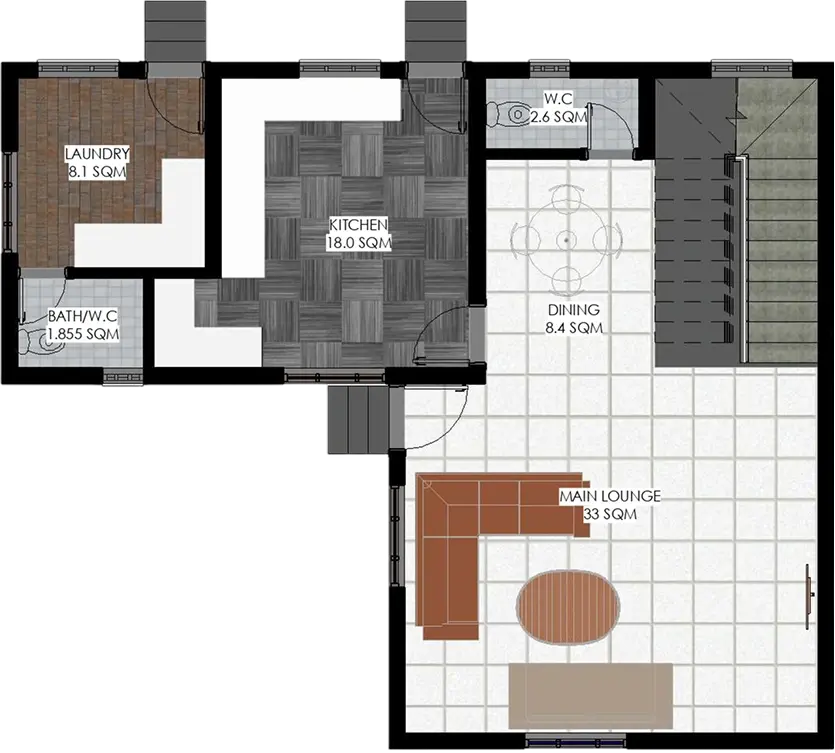 Ground Floor plan for The Urban Nest