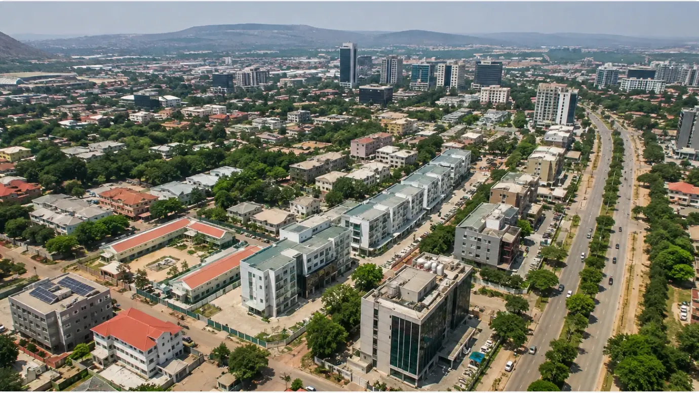 Aerial view of Gwarinpa, Abuja