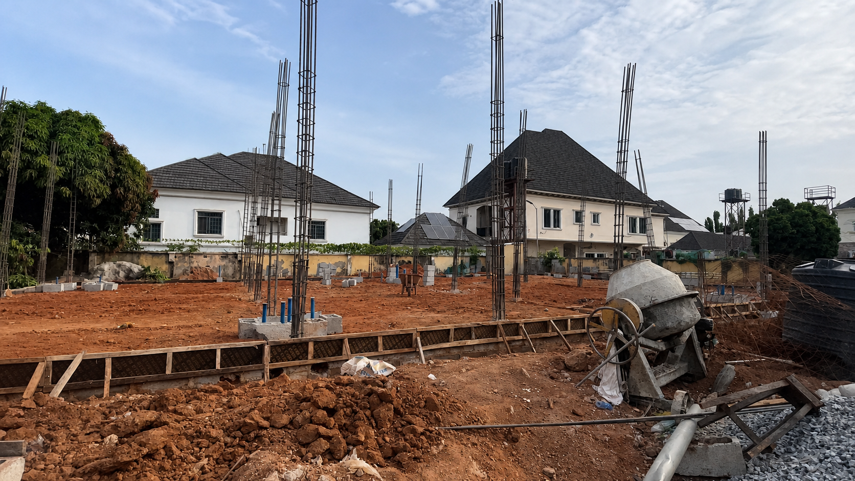 Foundation work at The Midtown Terraces