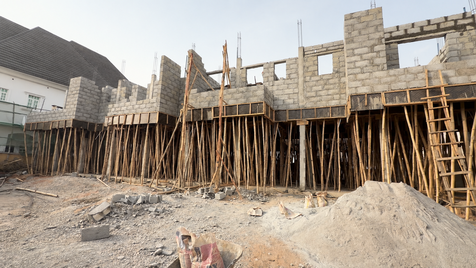 First-floor slab construction at The Midtown Terraces