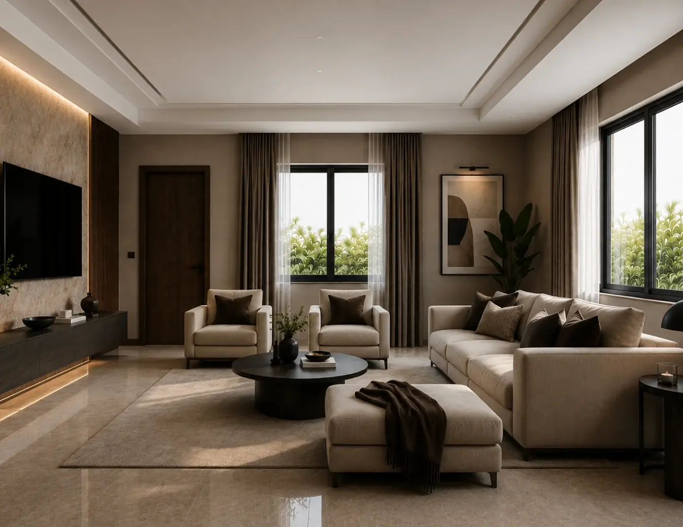 Open-plan living area